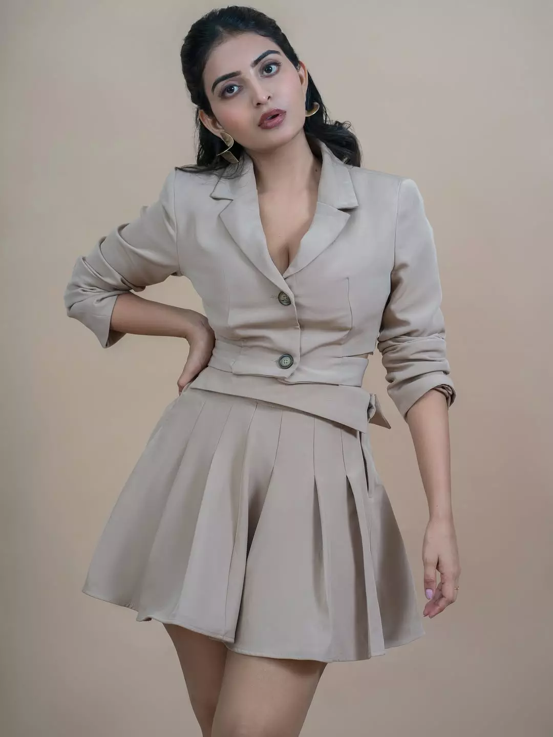 Ananya Nagalla Stuns Fans in Chic Mini Skirt This Valentines Day