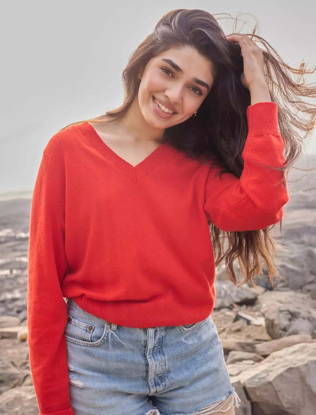 Krithi Shetty Celebrates Self-Love on Valentine’s Day with Stunning Beach Photoshoot