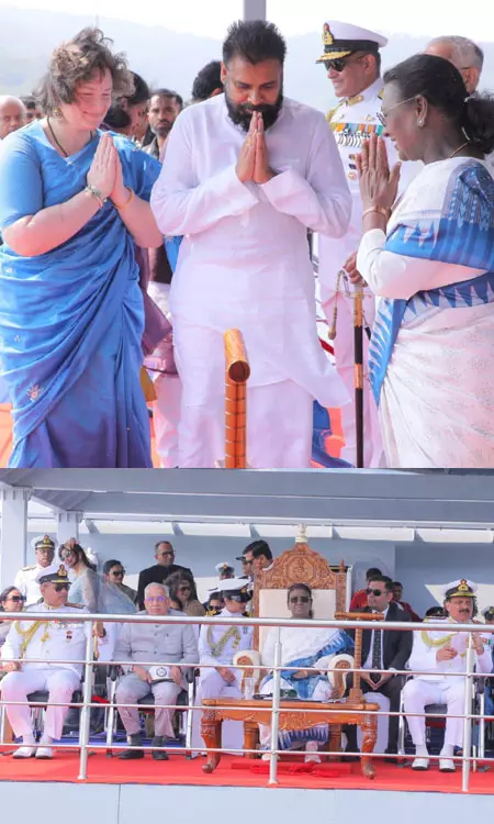 President Droupadi Murmu Marks Strategic Naval Display at Visakhapatnam Event