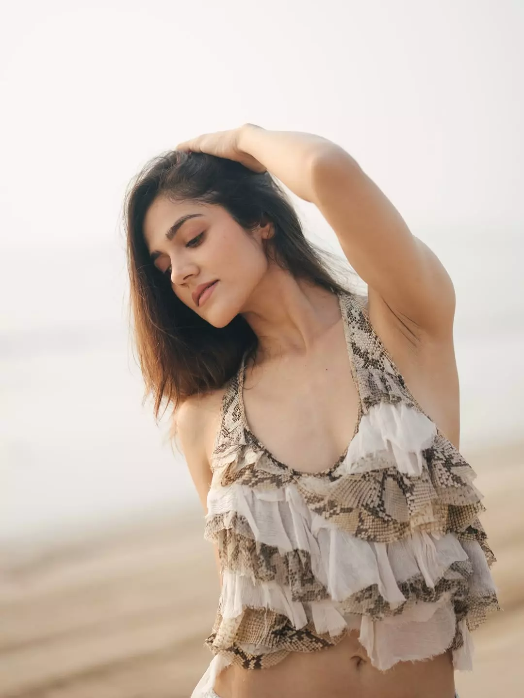 Simran Choudhary Stuns in Chic Two-Piece Beachside Ensemble