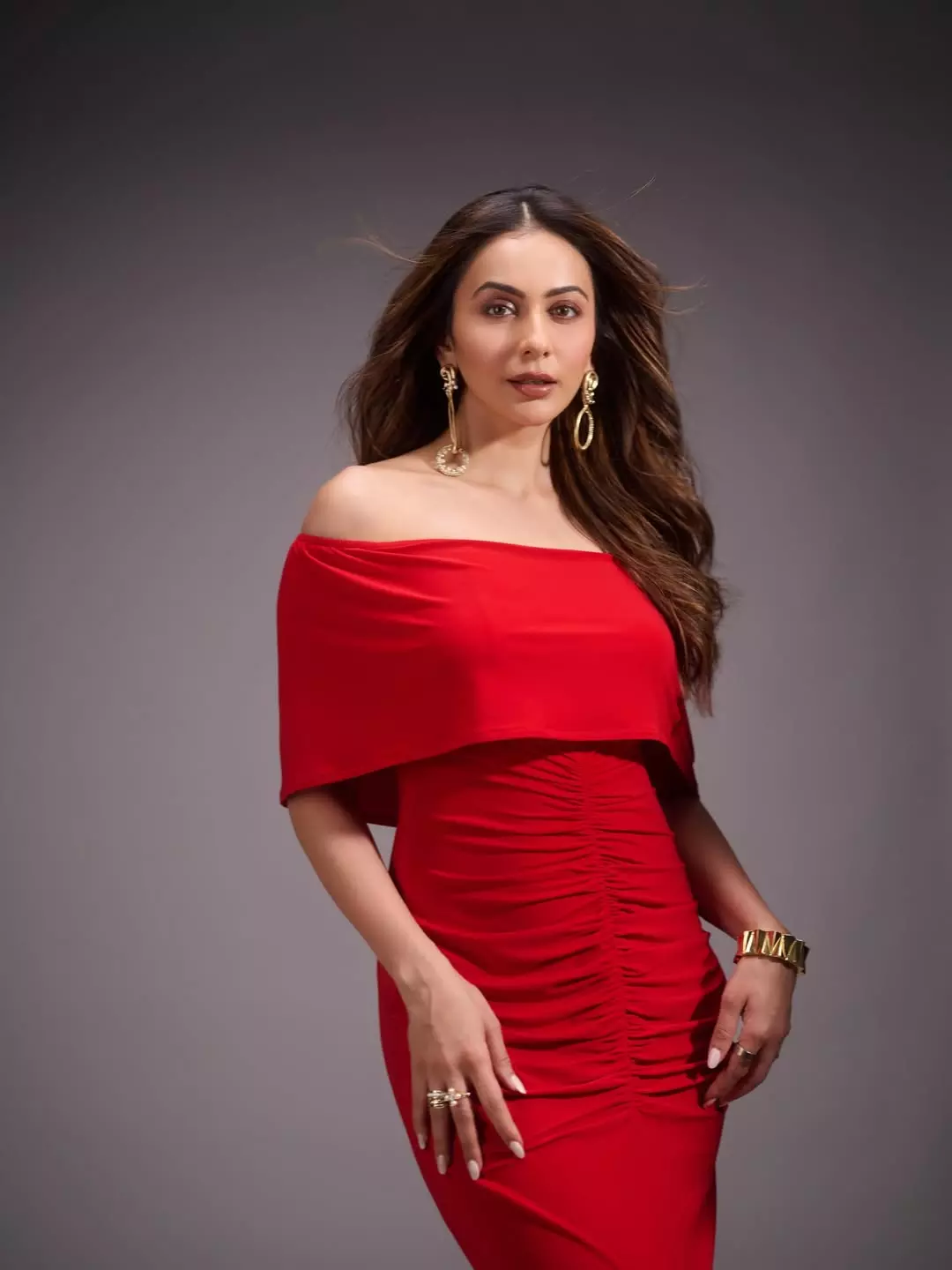 Rakul Preet Singh Stuns in Striking Red Gown