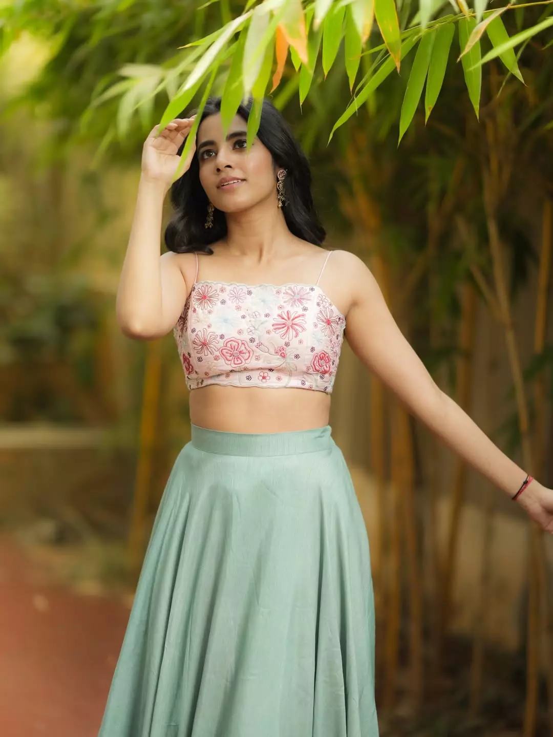 Shivani Nagaram Stuns in Elegant Ethnic Look with Graceful Twirl and Natural Charm