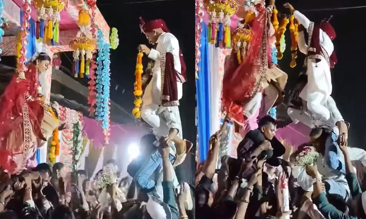 వరమాల కోసం వరుడి తిప్పలు.. ఫన్నీ మూమెంట్స్ కాస్త విమర్శల పాలు!