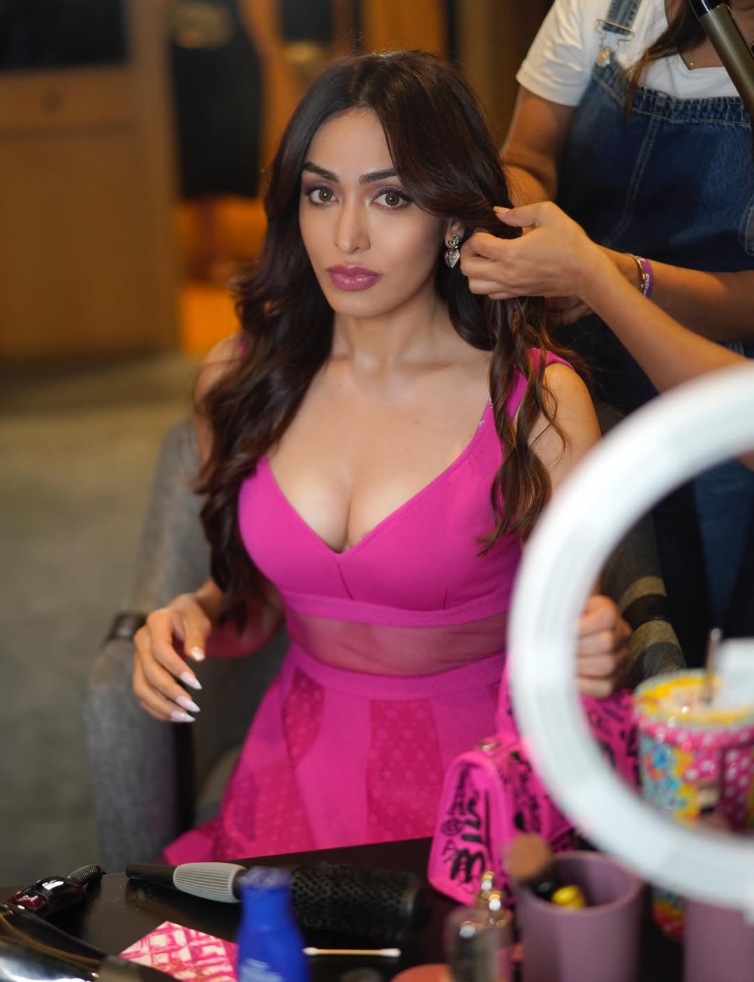 Khushalii Kumar Turns Heads in Bright Pink Look