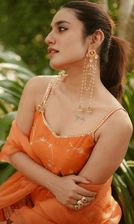 Priya Prakash Varrier Blossoming Beauty in Ethnic Splendor