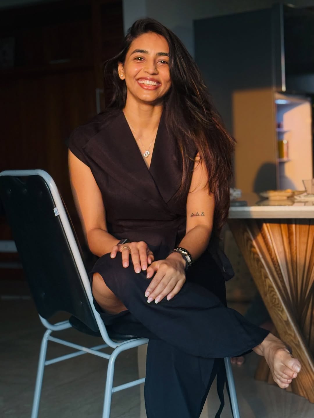 Sapthami Gowda Sitting Pretty, Shining Bright