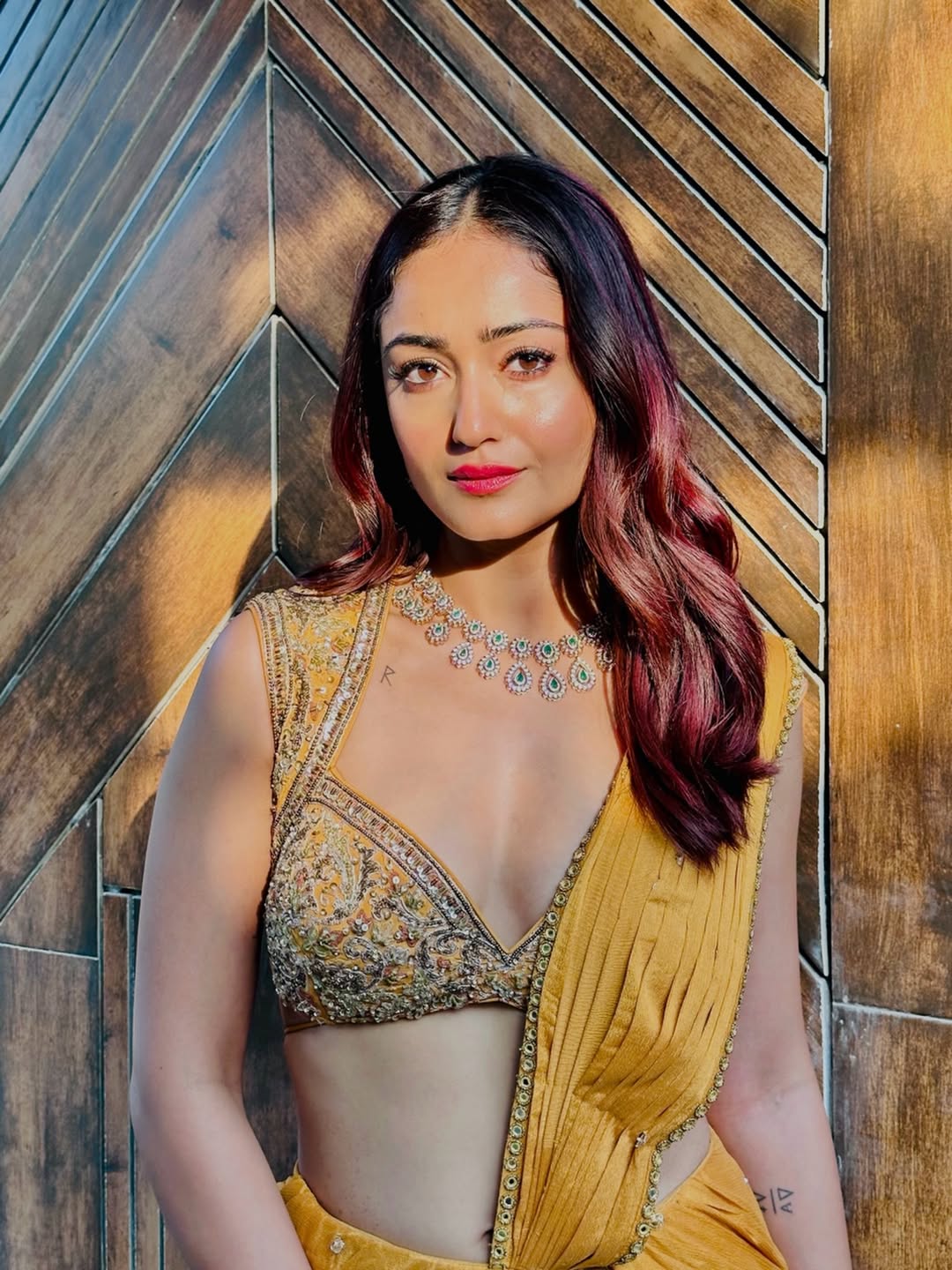 Tridha Choudhury Dazzles in Mustard Lehenga with stunning elegance