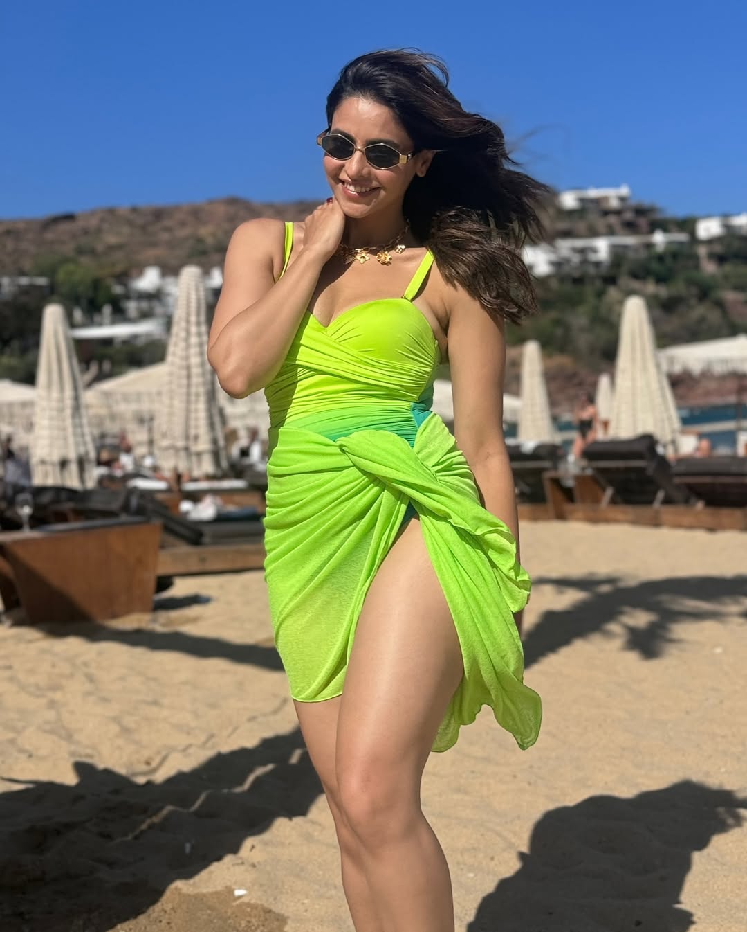 Aamna Sharif stuns in baby blue satin dress in dreamy floral photoshoot Aamna Sharif stuns in baby blue satin dress in dreamy floral photoshoot