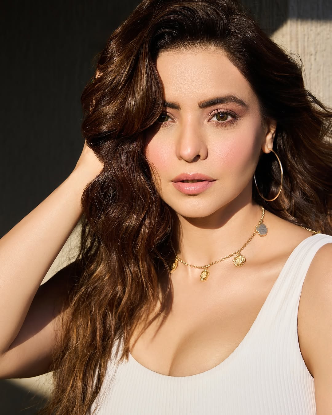 Aamna Sharif stuns in baby blue satin dress in dreamy floral photoshoot Aamna Sharif stuns in baby blue satin dress in dreamy floral photoshoot