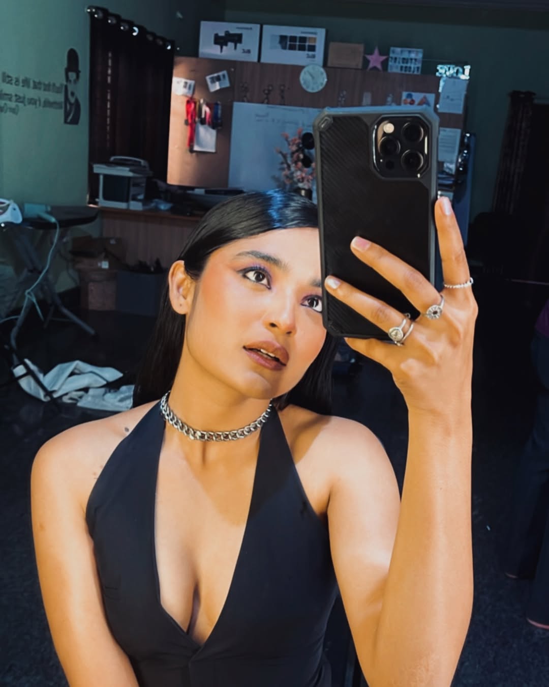 Chaithra J Achar stuns in bold photoshoot with elegant black look