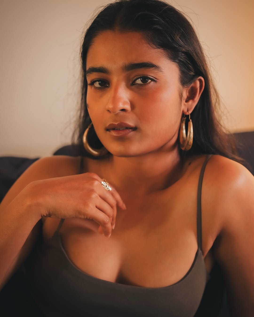 Chaithra J Achar stuns in bold photoshoot with elegant black look Chaithra J Achar stuns in bold photoshoot with elegant black look