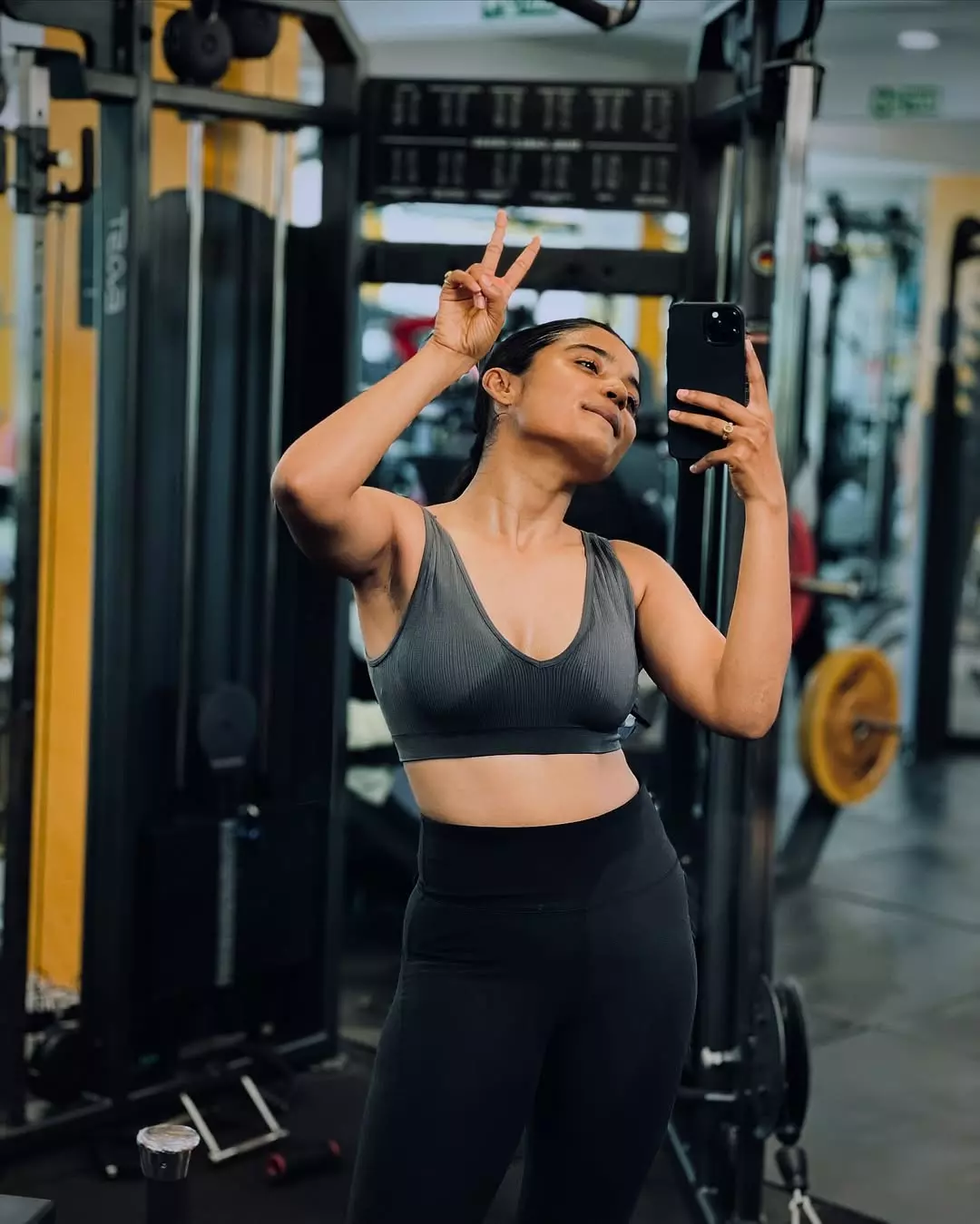 Chaithra J Achar stuns in bold photoshoot with elegant black look Chaithra J Achar stuns in bold photoshoot with elegant black look