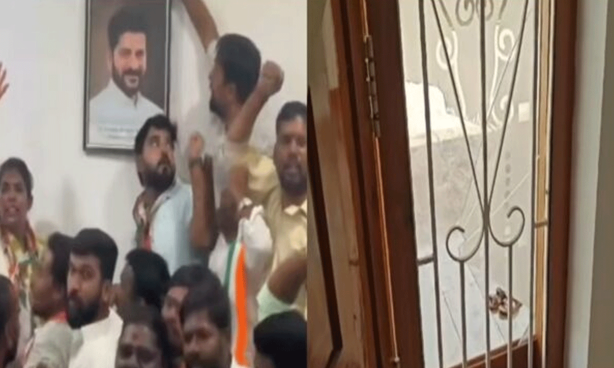 కేసీఆర్ కార్యాల‌యంలో జై రేవంత్‌ నినాదాలు!