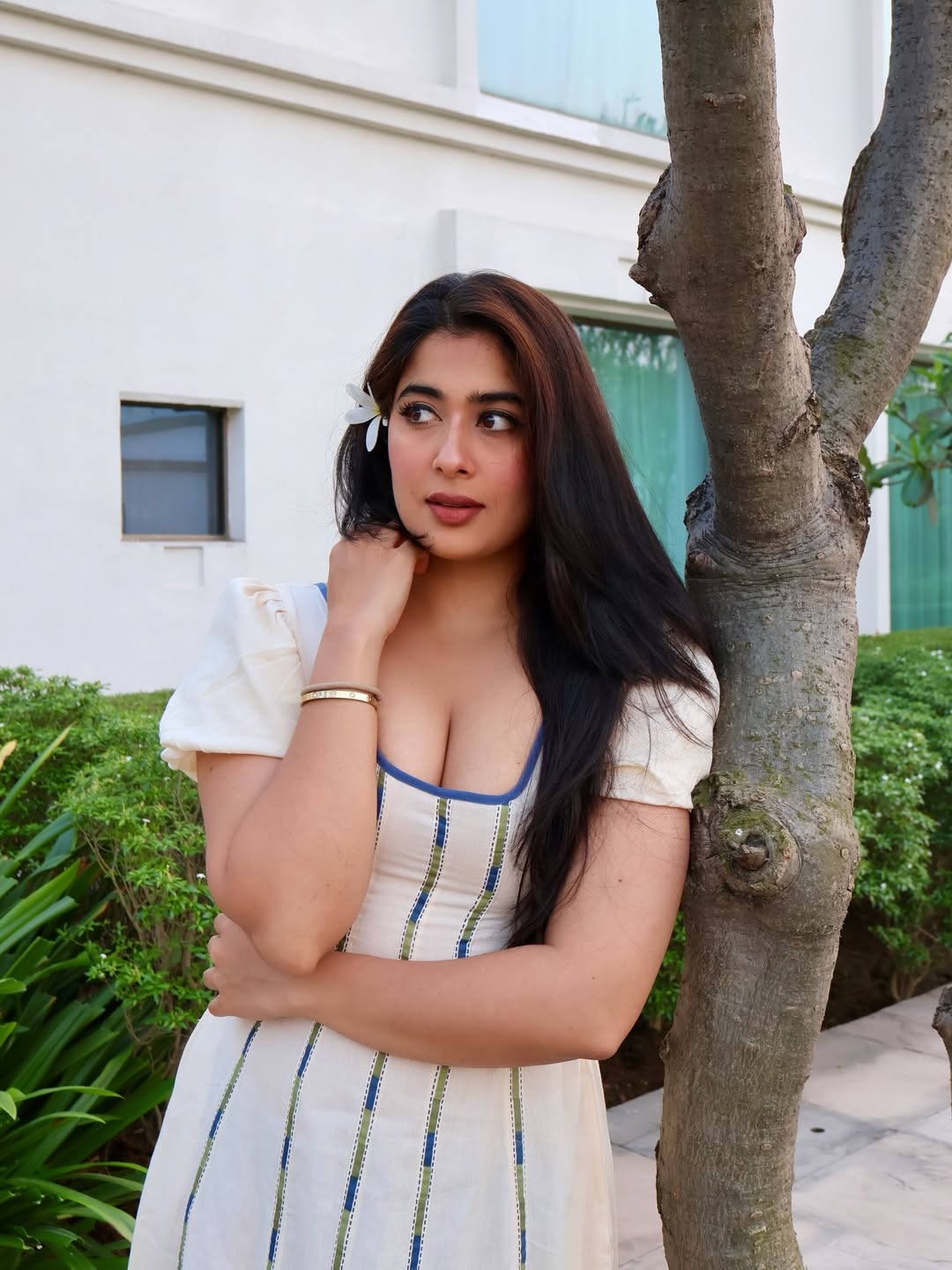 Nikita Sharmas Elegant Look in White Dress Wins Hearts