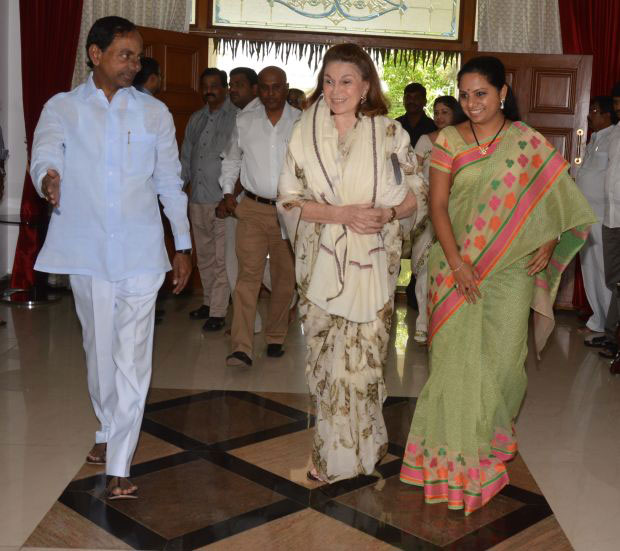 Princess meets KCR at camp office