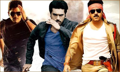 Ram charan Pawan kalyan and Allu arjun