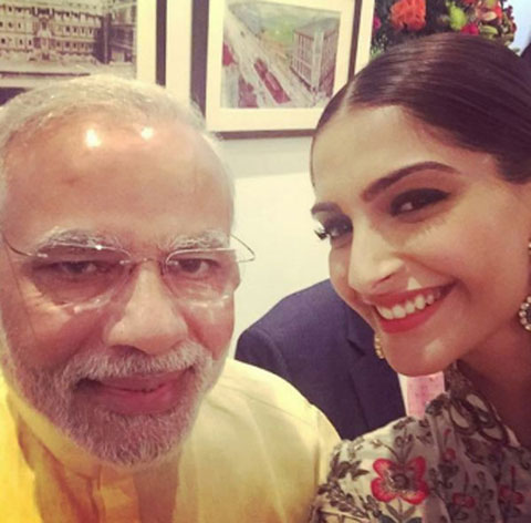 Sonam kapoor Selfie with Modi