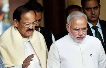 Narendra Modi Attends Venkaiah Naidu House