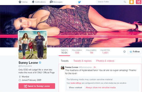 Sunny Leone on madness of Hyd fans