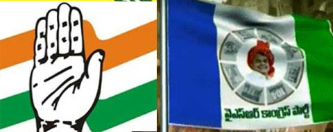 Congress party and YSRCp in Seemandhra