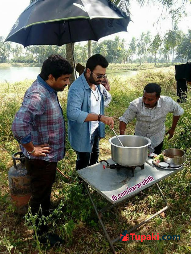 Caught on cam: Nara Rohit cooking Fish Curry!
