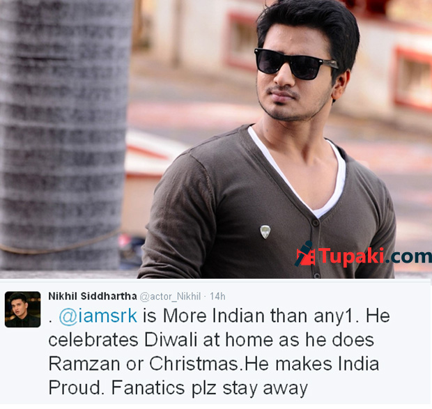 Tollywood Hero hits back at SRKs Critics