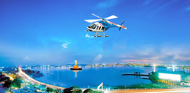 హెలికాప్టర్ లోంచి హైదరాబాద్ ను చూడండి