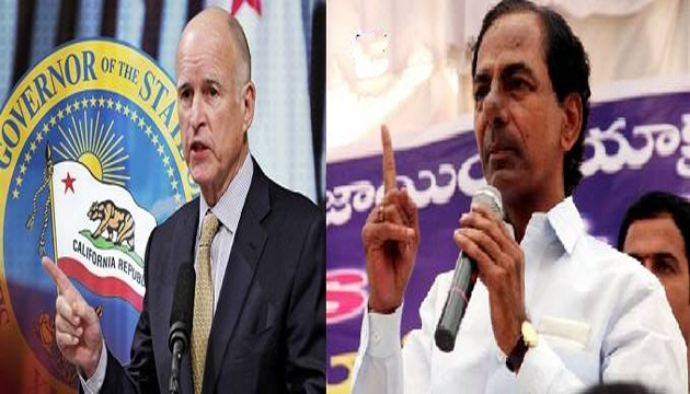 కేసీఆర్ ను కాలిఫోర్నియా గవర్నర్ గుర్తించారండోయ్