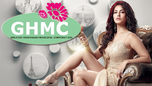 Sunny Leones nude picture on GHMC website