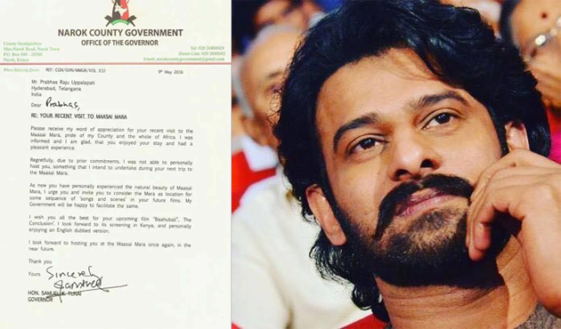 Why Kenya Governor sent a Letter to Prabhas?