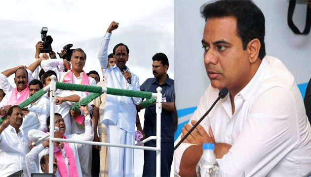 తండ్రి స‌భ‌ను కేటీఆర్ లైట్ తీస్కున్నారా?