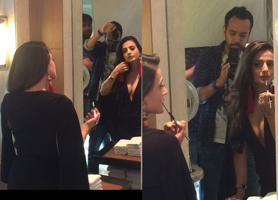 Spotted: Spicy Ameesha in make-up room