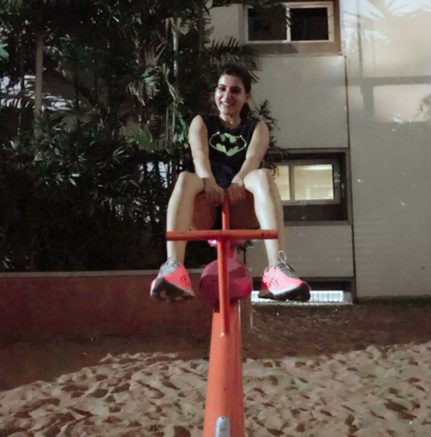 Spotted: Samanthas post-workout fun