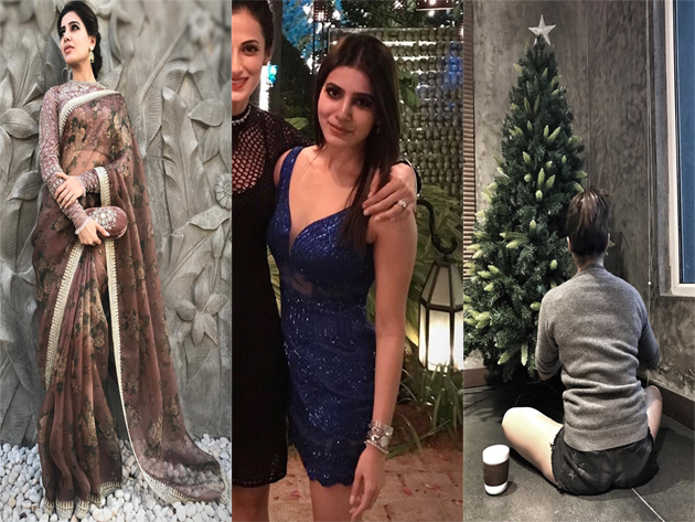 చీరలో.. పార్టీలో.. వాటే శామ్స్