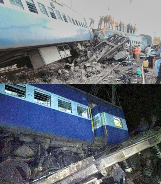 Hirakhand Express derailed in AP: 35 Dead! Hirakhand Express derailed in AP: 35 Dead!