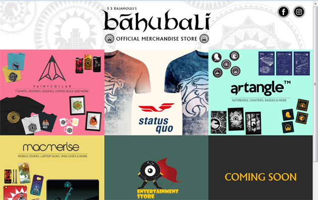 Baahubali Merchandise Store launched