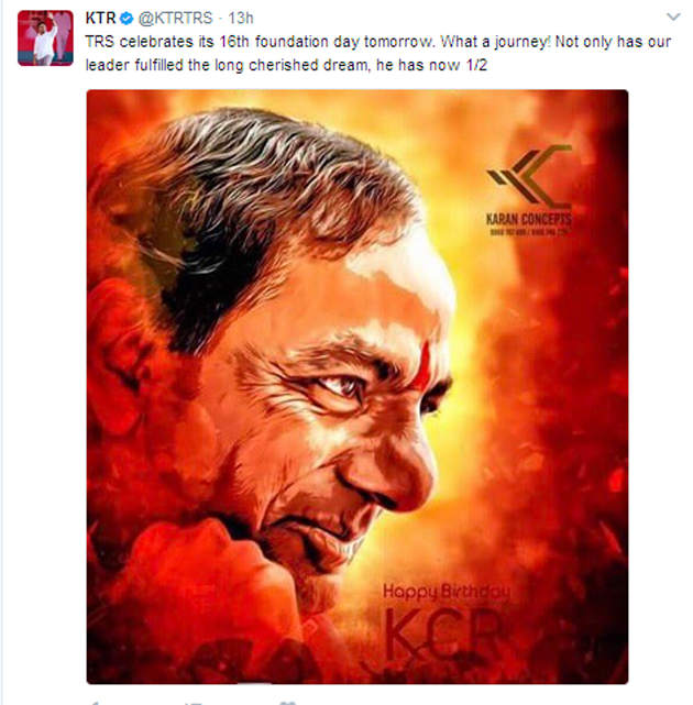 Must Read: KTRs Tweet on KCR!