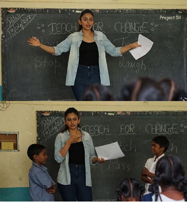 Pic Of The Day: Rakul turns One-Day Teacher! Pic Of The Day: Rakul turns One-Day Teacher!