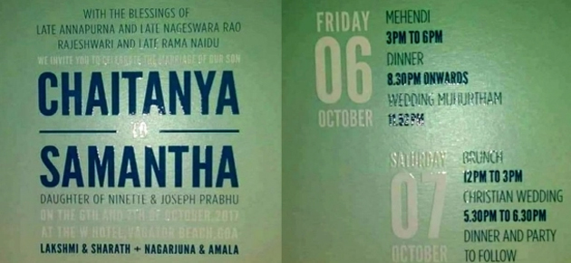 Sam-Chaitu Wedding Card Goes Viral