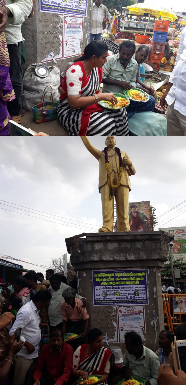 పేదల్లో ఒకరిగా.. రోజా సేవకు ప్రశంసలు