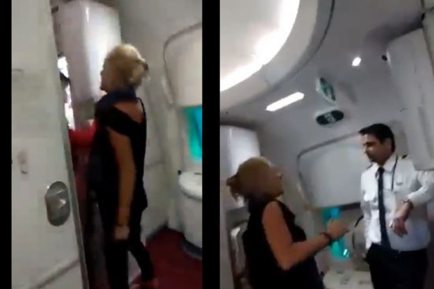 Viral: Drunk Woman Abuses & Spits On AI Crew!
