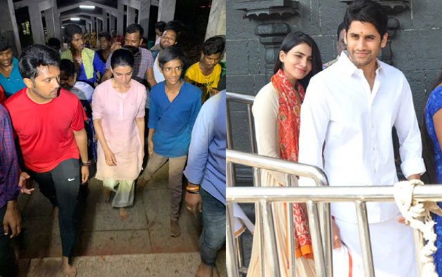 సమంతా నడకదారి.. చైతు మాత్రం కారులో!