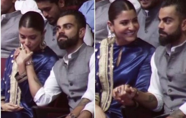 Viral: Anushka Kisses Kohli Publicly!