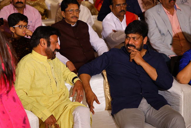 Photo Shoot: Chiru And Balayya Lighthearted Banter!
