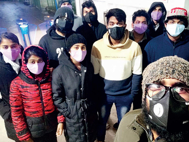 25 Indian students trapped in China 25 Indian students trapped in China