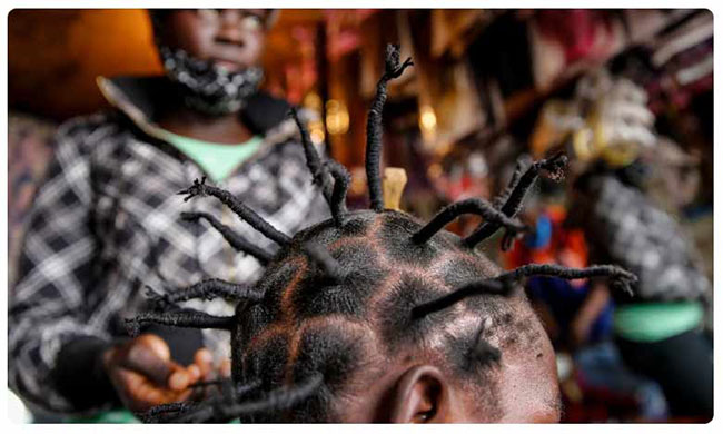 ఇదేం పిచ్చిరా బాబు ...కరోనా హెయిర్ స్టైల్ అంట !