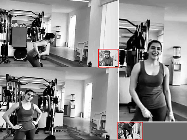 లాక్ డౌన్ లో ఆన్లైన్ వర్కౌట్స్ చేస్తున్న సామ్...!