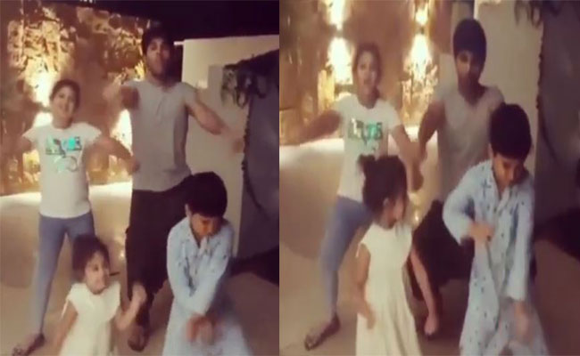 శిరీష్ బాబాయ్ తో కలిసి స్టెప్పులేస్తున్న అయాన్!