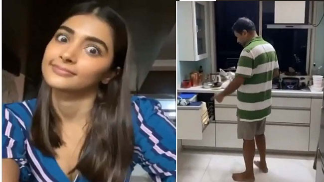 నాన్న‌ను అలా టార్చ‌ర్ చేసిన బుట్ట‌బొమ్మ‌