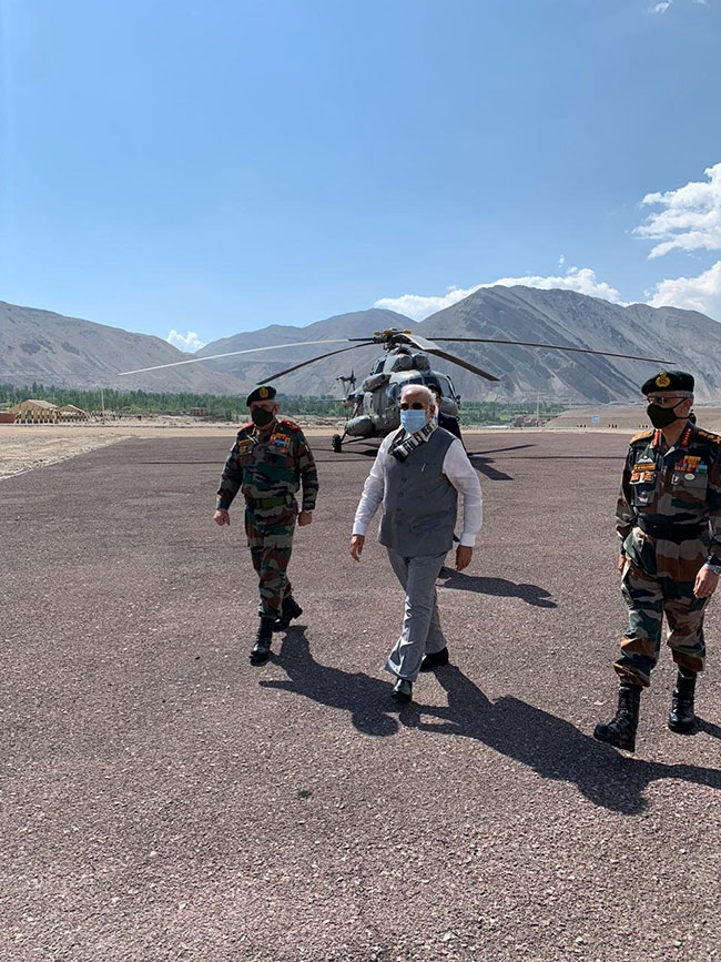 PM Modi Visits Ladakh, Interacts With Troops